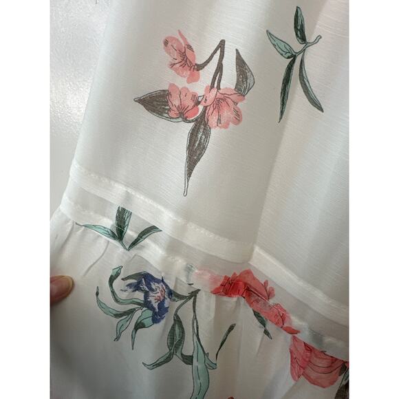 Anthropologie Somerset Strapless Floral Chiffon Midi Dress NWT Size Large - Picture 8 of 10